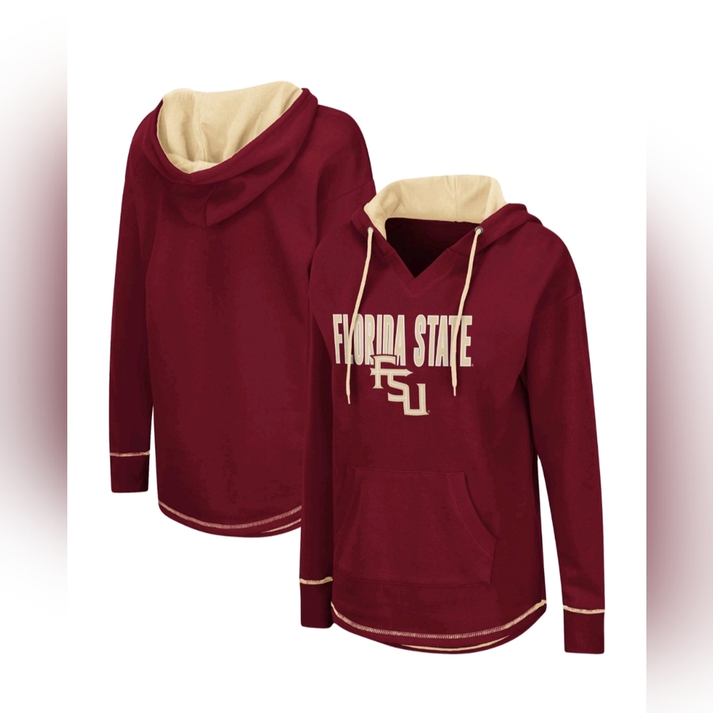 Women's Colosseum Garnet Florida State Seminoles Tunic Pullover Hoodie